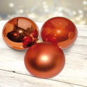 Christmas balls unbreakable Copper 5 cm  x 3