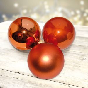 Christmas balls unbreakable Copper 5 cm  x 3