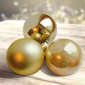 Christmas balls unbreakable Gold 5 cm x 3