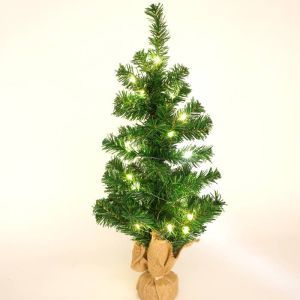 Kunststof Kerstboom met verlichting 60cm
