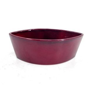 Oval Bowl Bordeaux Red