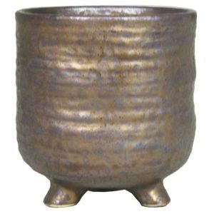 Footed Pot Togo Bronze 14 cm