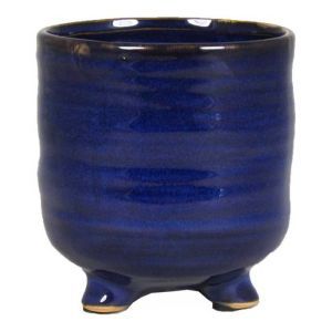 Footed Pot Togo Blue 11 cm