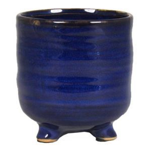 Footed Pot Togo Blue 16 cm