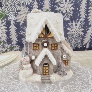 Christmas house with lights 38 cm