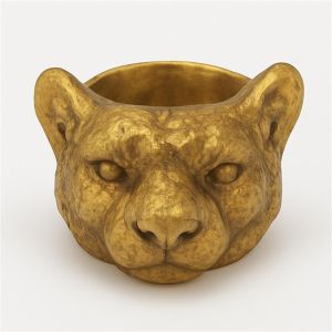 Gouden pot Tiger Head Ø 12 cm Studio