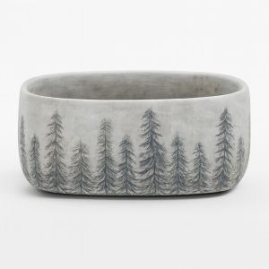 Ovale Schaal Beton met Denebomen Ø 25 cm Studio White Studio